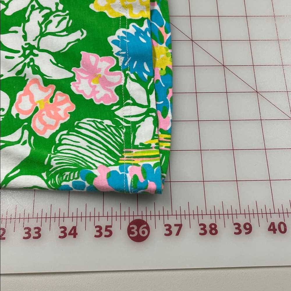 LILLY PULITZER "Palmetto Hibiscus" Palm Beach Preppy Summer Pima Cotton Dress L - Picture 16 of 16